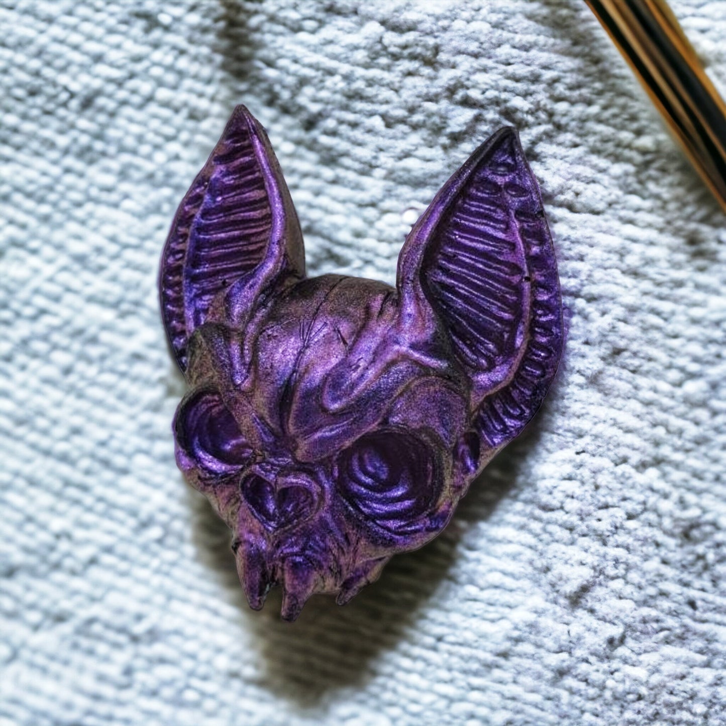 Bat Skull – Gothic Style in Purple, Blue & Green