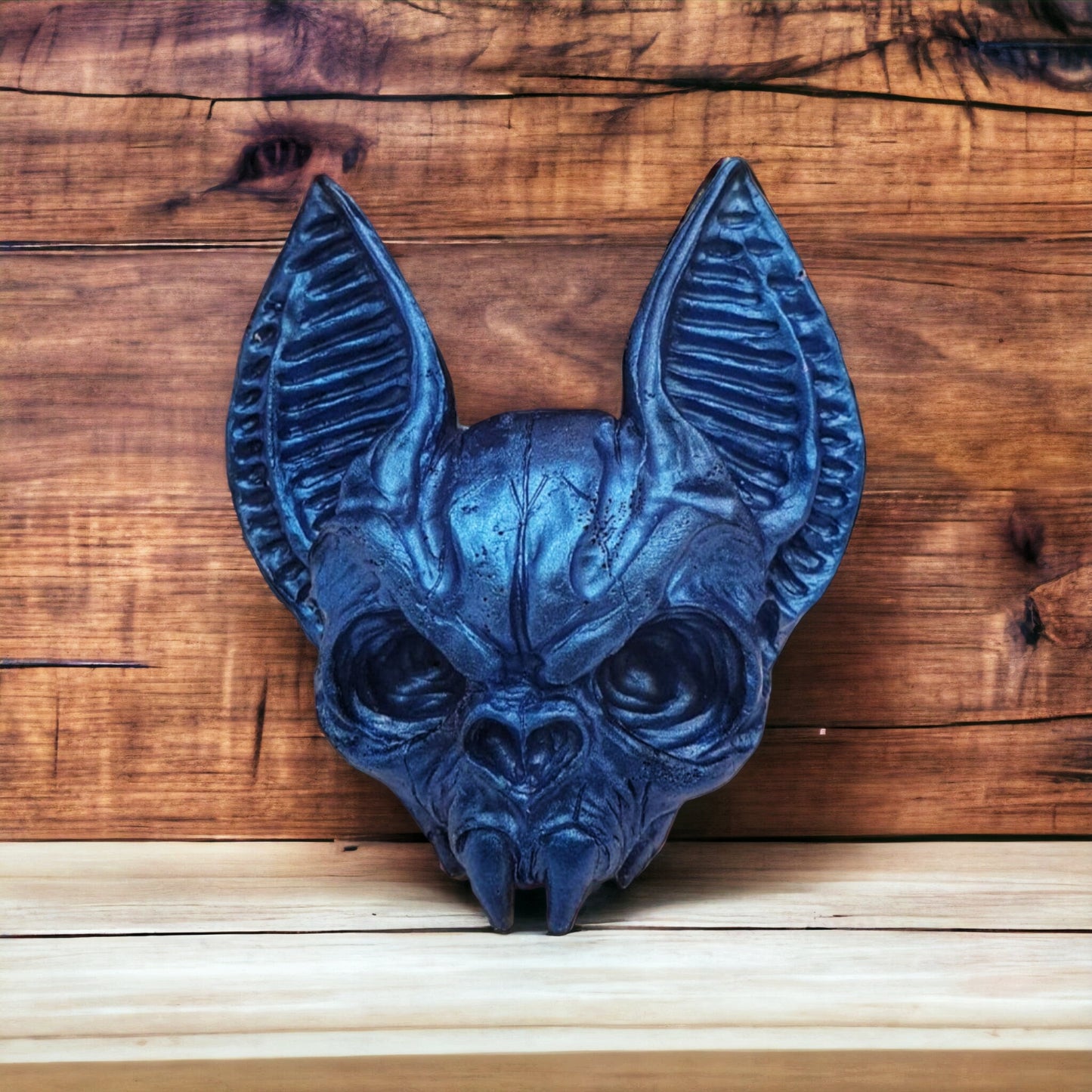 Blue Bat Skull fridge Magnet,Resin Skull Keychain, Bat Necklace,Gothic Magnet,Black Resin keyring,Gothic Gifts,Cute Gifts,Gothic Home Decor