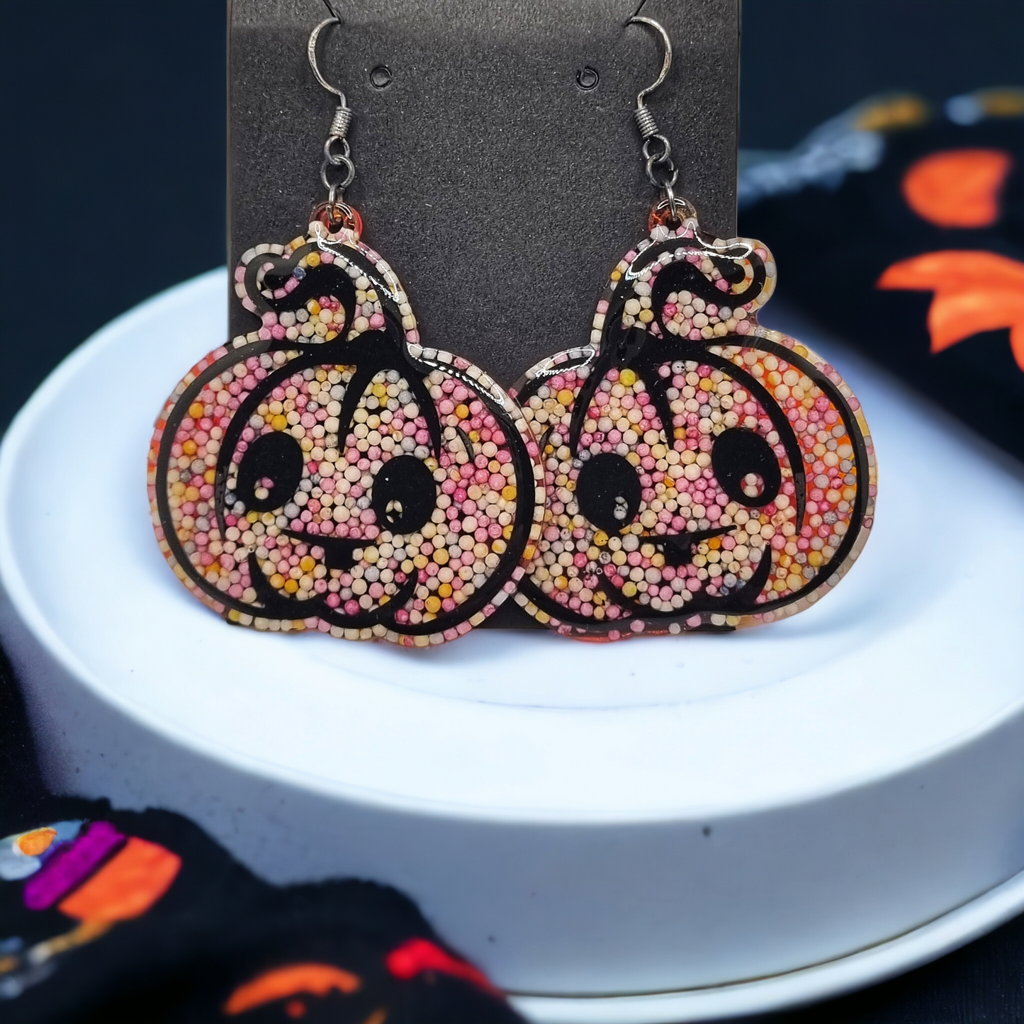 Enchantingly Cute Halloween Resin Earrings: Spook-tacular Style for Every Occasion