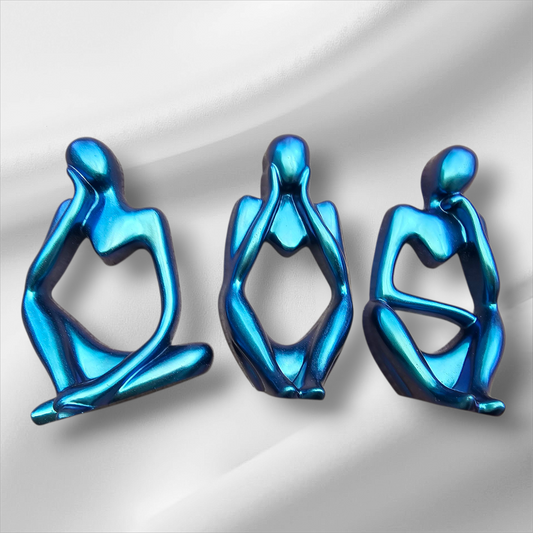 Siren Stillness – Set of Three Abstract Figures