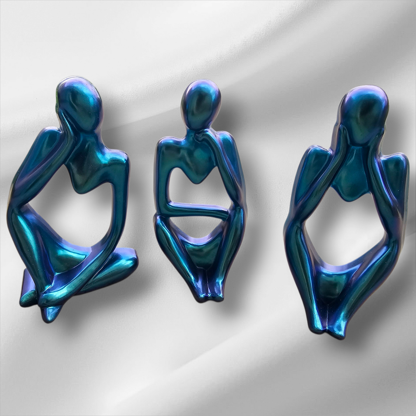 Siren Stillness – Set of Three Abstract Figures