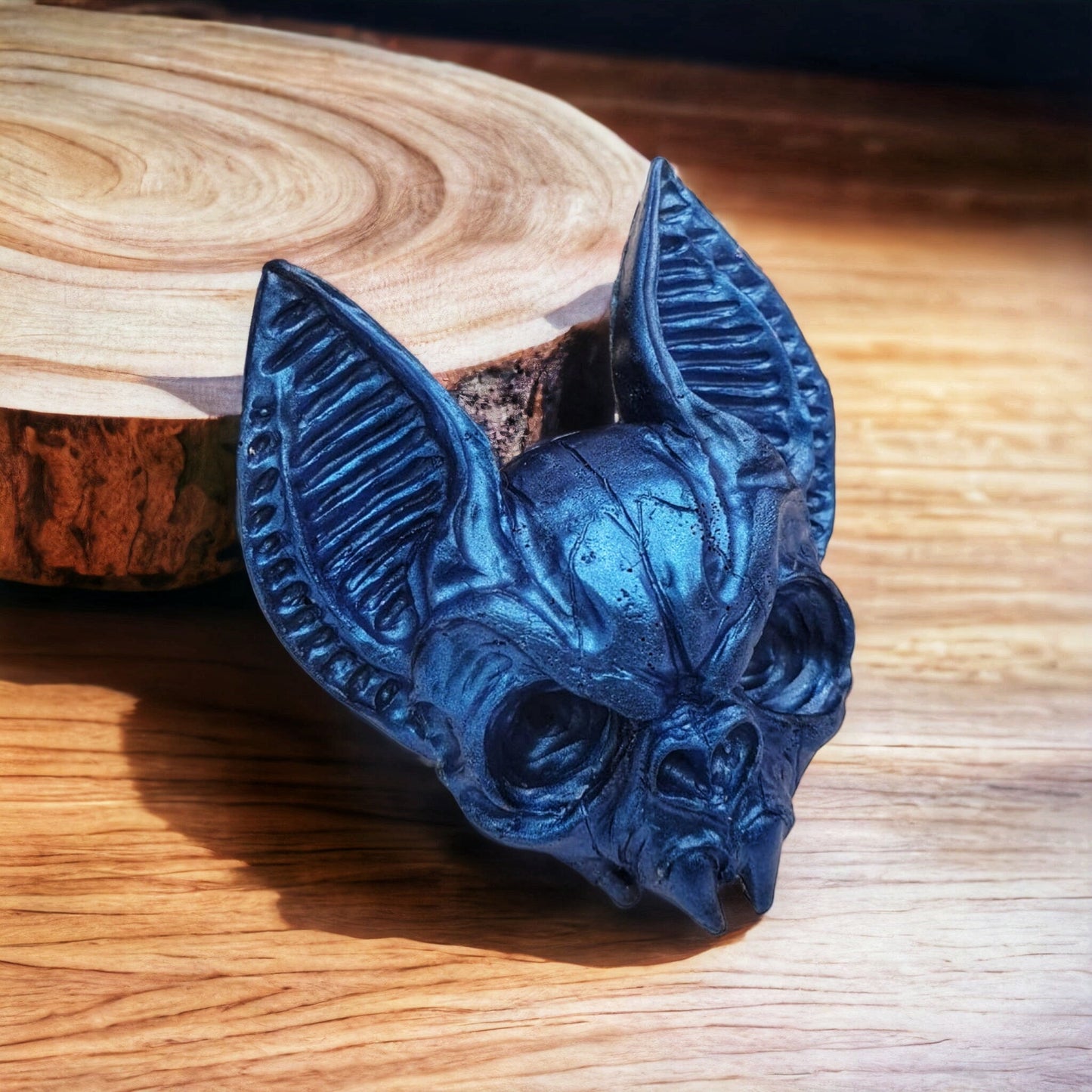 Bat Skull – Gothic Style in Purple, Blue & Green