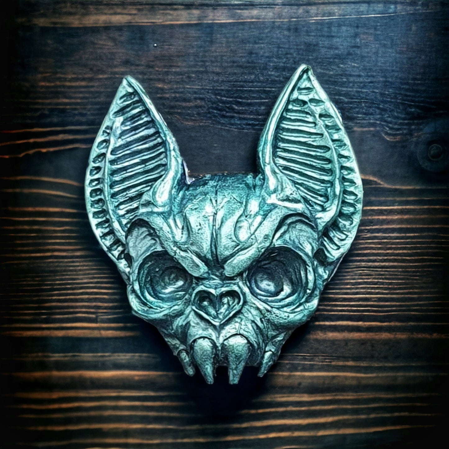Bat Skull – Gothic Style in Purple, Blue & Green